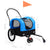 2-in-1 Pet Bike Trailer and Jogging Stroller Blue and Black