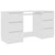 Writing Desk White 140x50x77 cm Engineered Wood