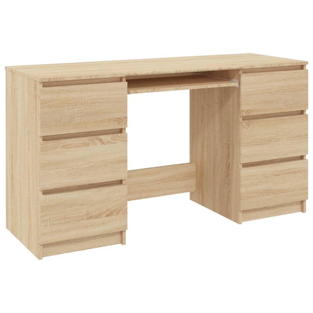 Writing Desk Sonoma Oak 140x50x77 cm Engineered Wood