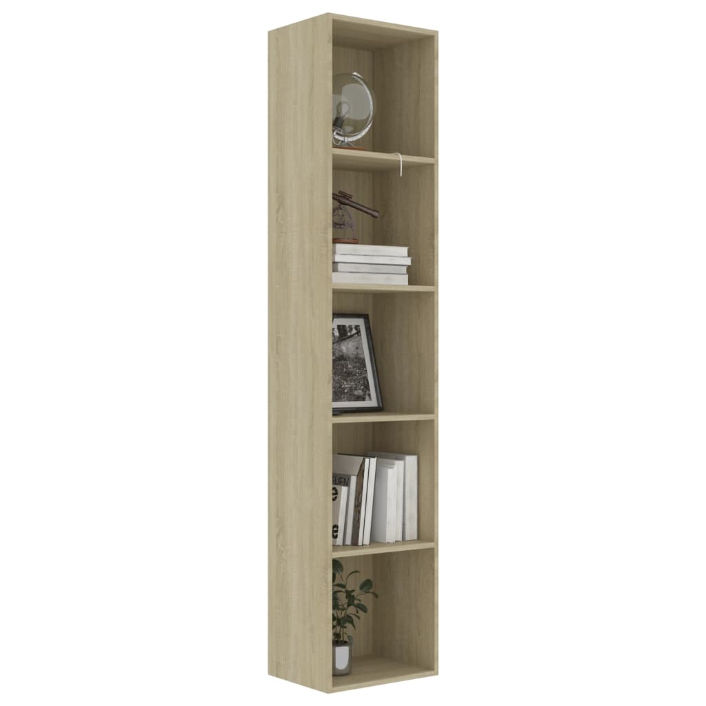 Book Cabinet Sonoma Oak 40x30x189 cm Engineered Wood