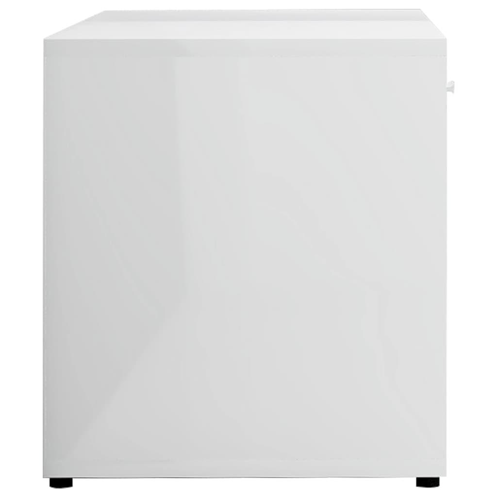 TV Cabinet High Gloss White 120x34x37 cm Engineered Wood