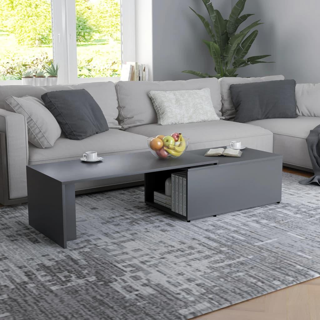 Coffee Table Grey 150x50x35 cm Engineered Wood