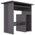 Desk High Gloss Grey 80x45x74 cm Engineered Wood