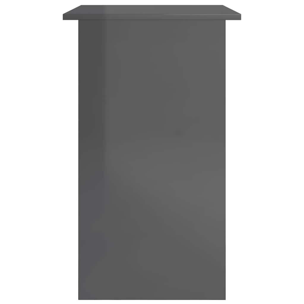 Desk High Gloss Grey 80x45x74 cm Engineered Wood