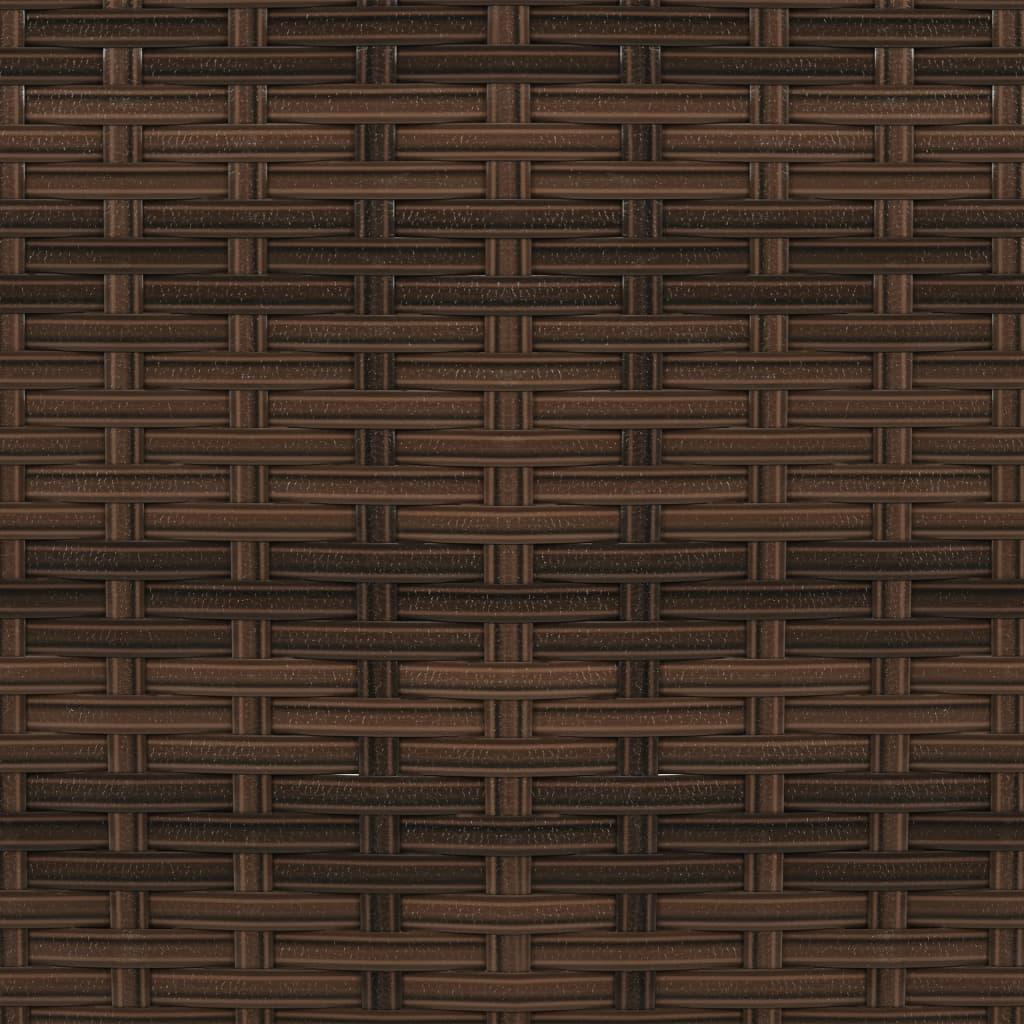 2 Piece Garden Lounge Set Poly Rattan Brown