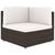 Sectional Sofa 2-Seater Poly Rattan Brown