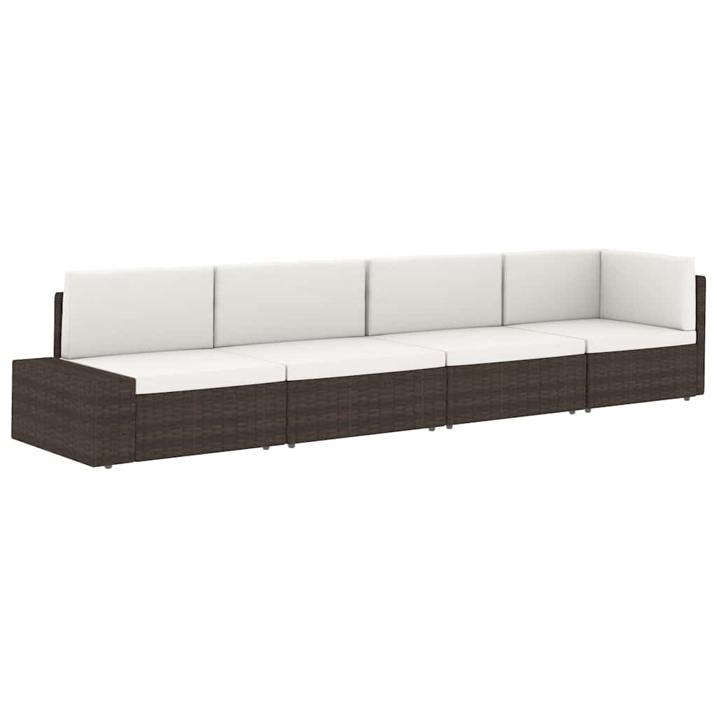 2 Piece Garden Lounge Set Poly Rattan Grey