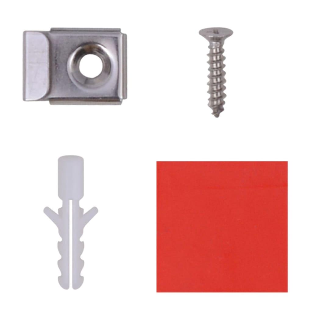 Frameless Mirror Tiles Glass 16 pcs 20.5 cm