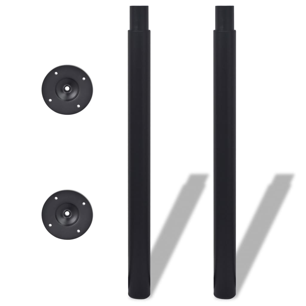 Telescopic Table Legs 4 pcs Black 710 mm-1100 mm