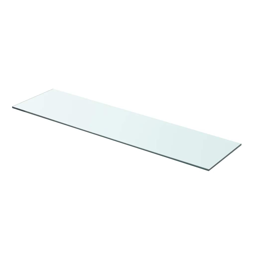 Shelves 2 pcs Panel Glass Clear 80x20 cm