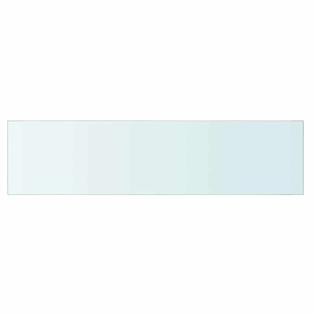 Shelves 2 pcs Panel Glass Clear 80x20 cm
