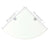 Corner Shelves 2 pcs with Chrome Supports Glass Clear 35x35 cm