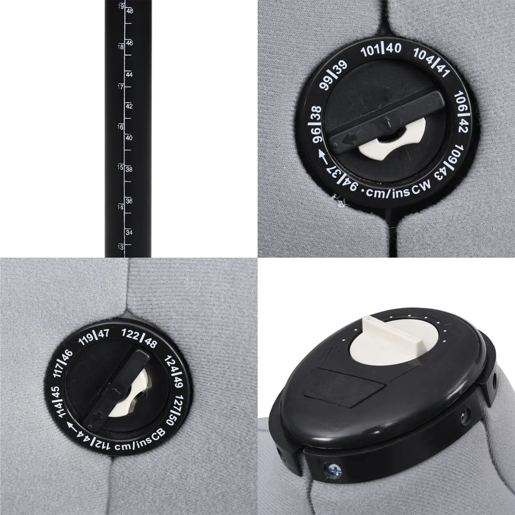 Adjustable Dress Form Female Grey L Size 44-50