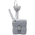 Portable Camping Toilet and Handwash Stand Set Grey