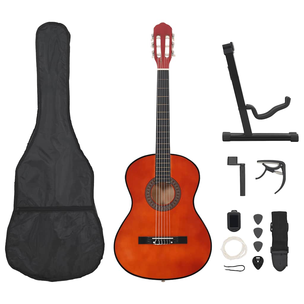 12 Piece Classical Guitar Beginner Set 4/4 39&quot;