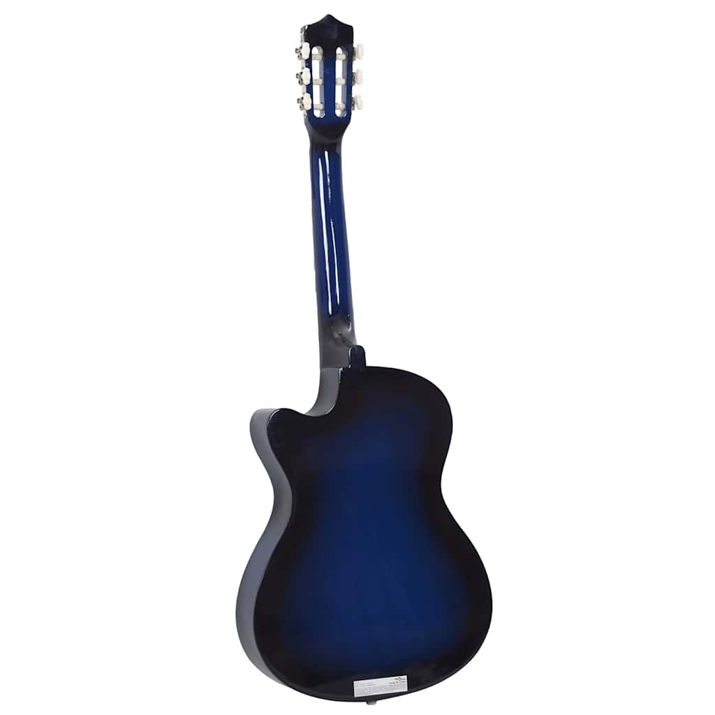 12 Piece Western Classical Guitar Set with 6 Strings Blue 38"
