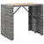 5 Piece Outdoor Bar Set Poly Rattan and Acacia Wood Grey