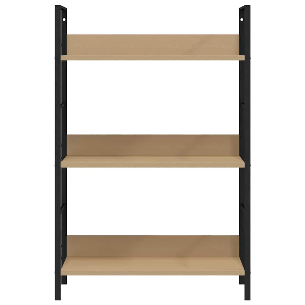 3-Layer Book Shelf Oak 60x27.6x90.5 cm Engineered Wood