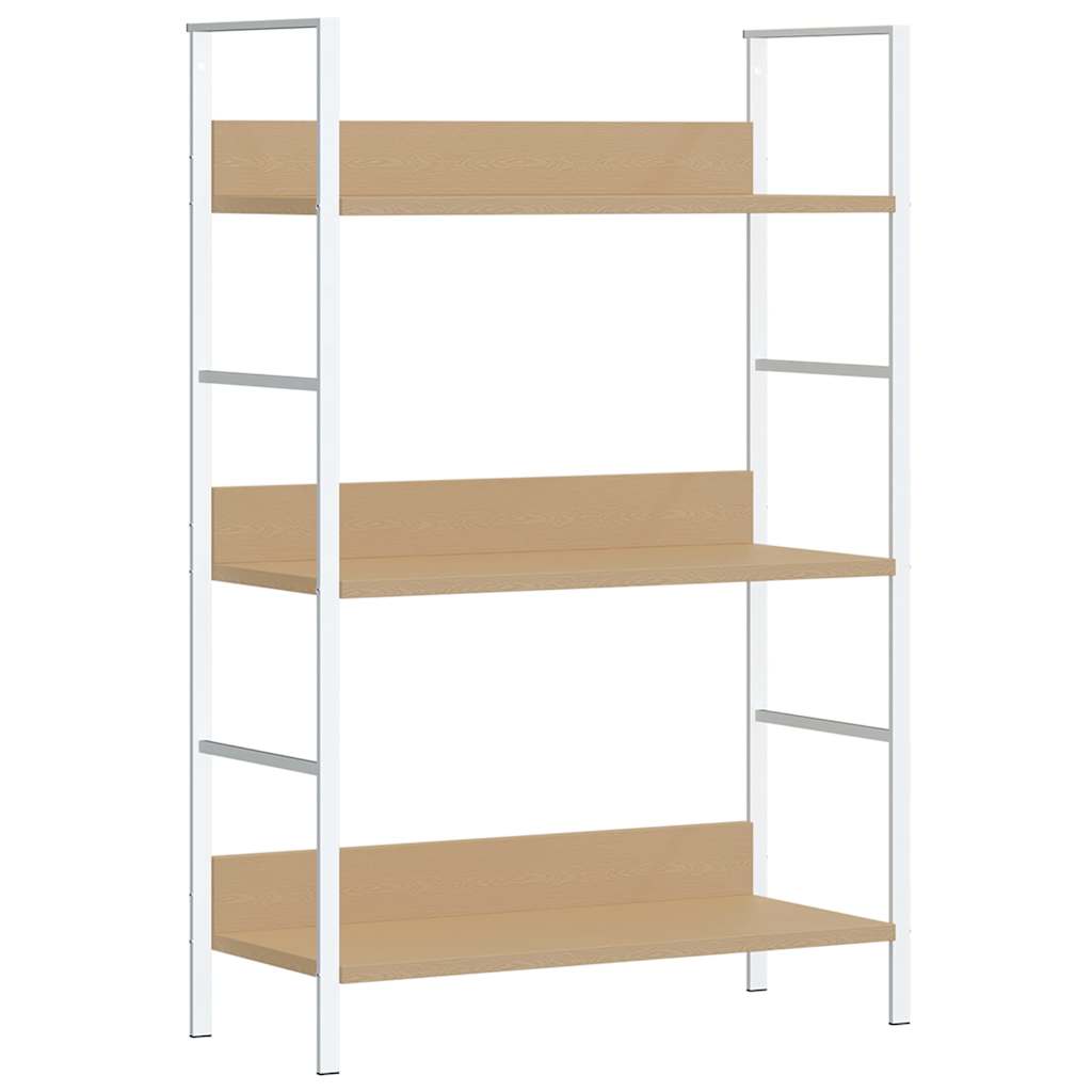 3-Layer Book Shelf Oak 60x27.6x90.5 cm Engineered Wood