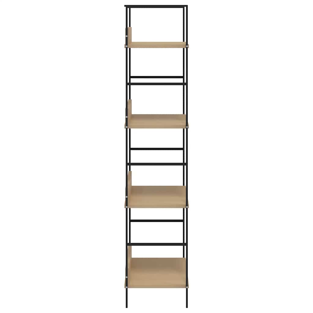 4-Layer Book Shelf Oak 60x27.6x124.5 cm Engineered Wood