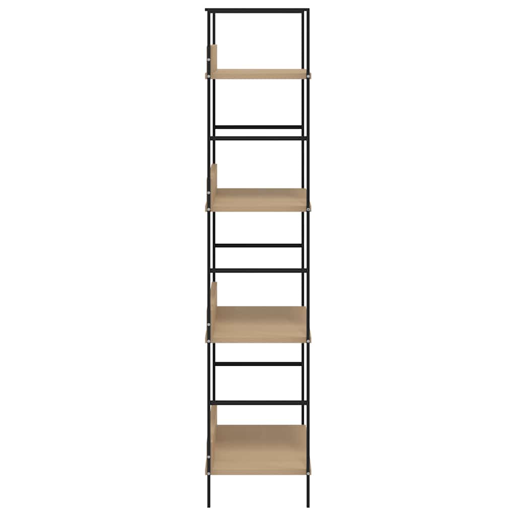 4-Layer Book Shelf Oak 60x27.6x124.5 cm Engineered Wood