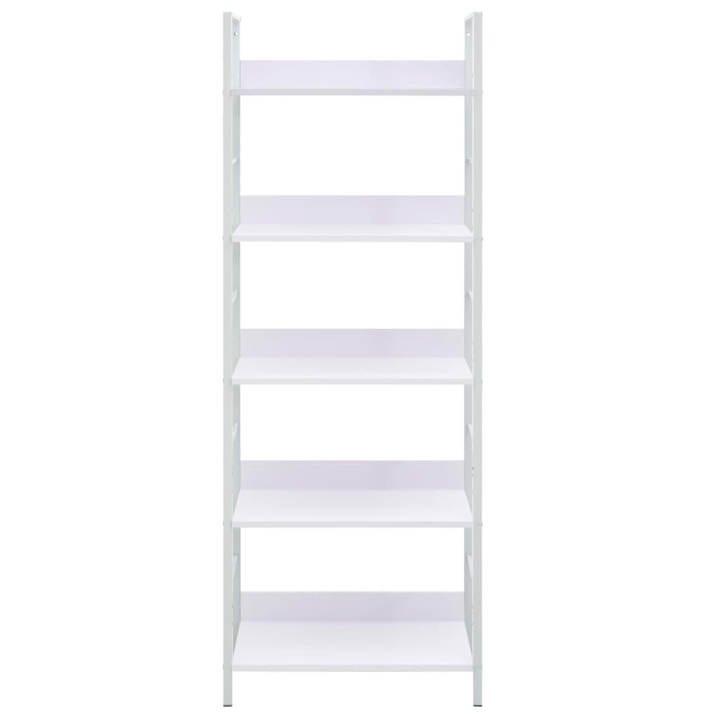 5-Layer Book Shelf White 60x27.6x158.5 cm Engineered Wood