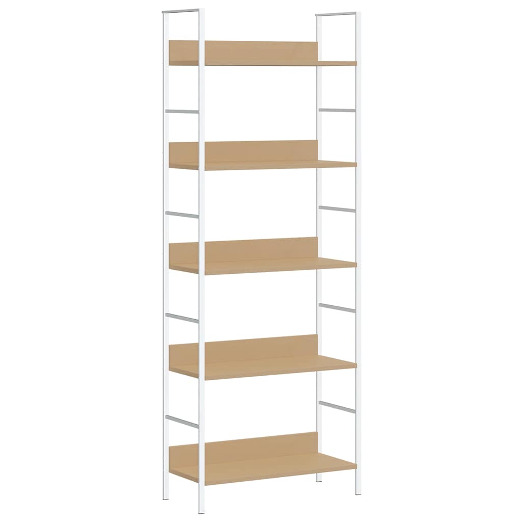 5-Layer Book Shelf Oak 60x27.6x158.5 cm Engineered Wood
