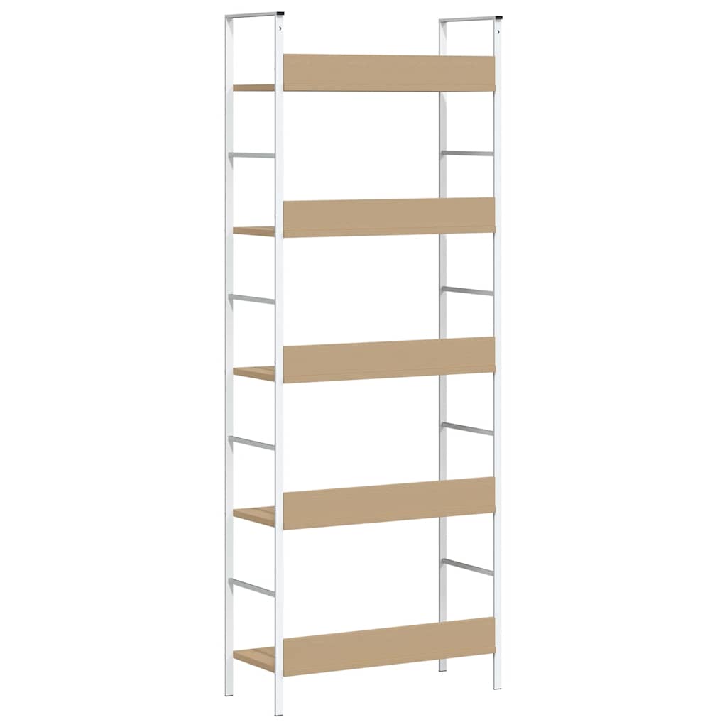 5-Layer Book Shelf Oak 60x27.6x158.5 cm Engineered Wood