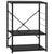 Microwave Cabinet Black 60x39.6x79.5 cm Engineered Wood