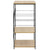 Microwave Cabinet Black and Oak 60x39.6x79.5 cm Engineered Wood