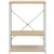Microwave Cabinet White and Oak 60x39.6x79.5 cm Engineered Wood