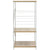 Microwave Cabinet White and Oak 60x39.6x79.5 cm Engineered Wood