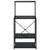 Microwave Cabinet Black 60x39.6x123 cm Engineered Wood