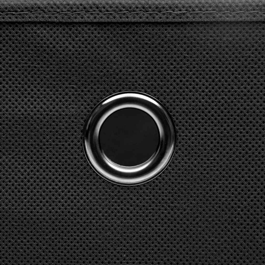 Storage Boxes with Lids 4 pcs Black 32x32x32 cm Fabric