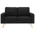 2-Seater Sofa Black Fabric