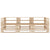Garden Pallet Sofa 3-Seater Wood