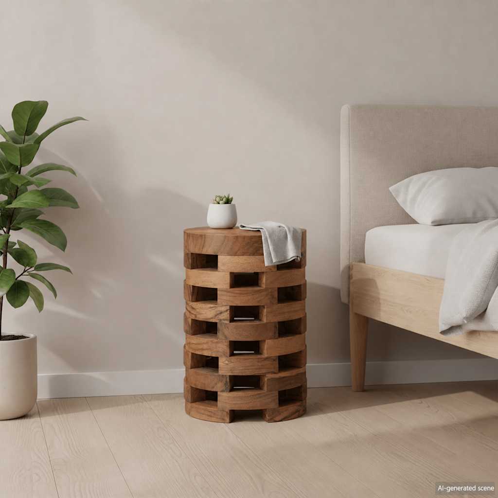 Beside Cabinet 30x30x45 cm Solid Teak Wood