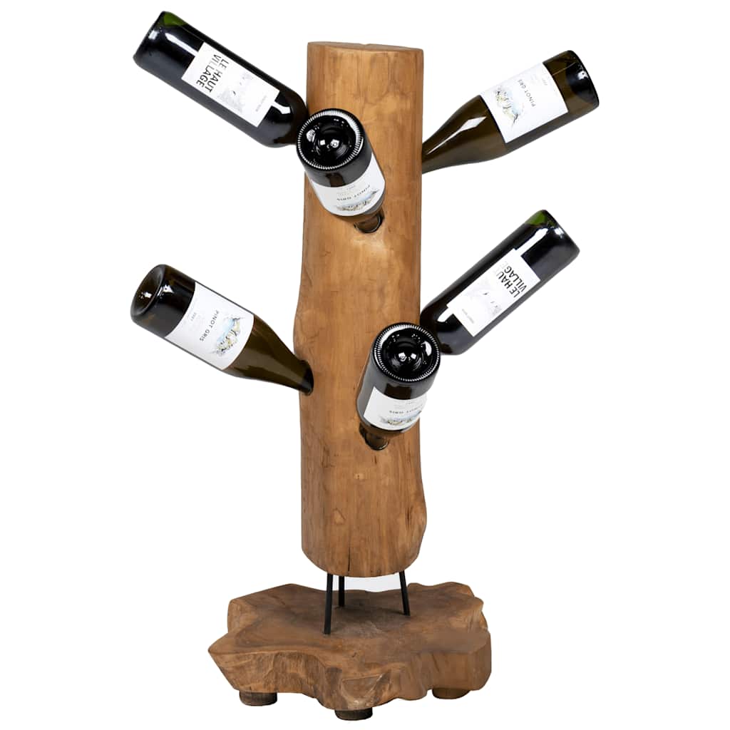 Wine Rack for 8 Bottles 40x30x80 cm Solid Teak Wood