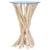 Coffee Table with Glass Top 35x35x50 cm Solid Teak Wood