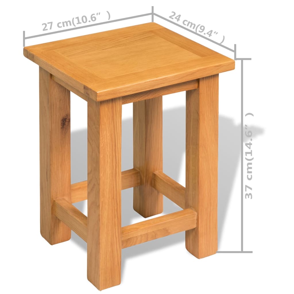 End Tables 2 pcs 27x24x37 cm Solid Oak Wood