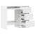 Desk White 90x45x76 cm Engineered Wood