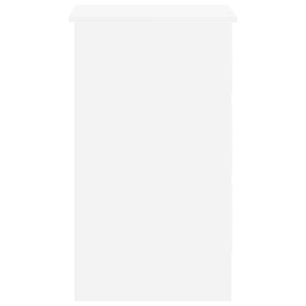 Desk White 90x45x76 cm Engineered Wood