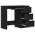 Desk Black 90x45x76 cm Engineered Wood