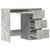 Desk Concrete Grey 90x45x76 cm Engineered Wood