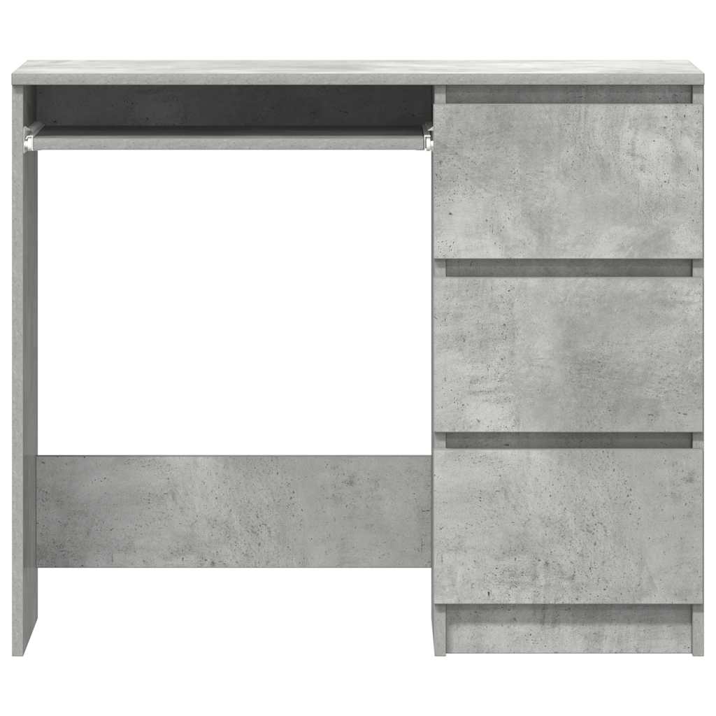 Desk Concrete Grey 90x45x76 cm Engineered Wood