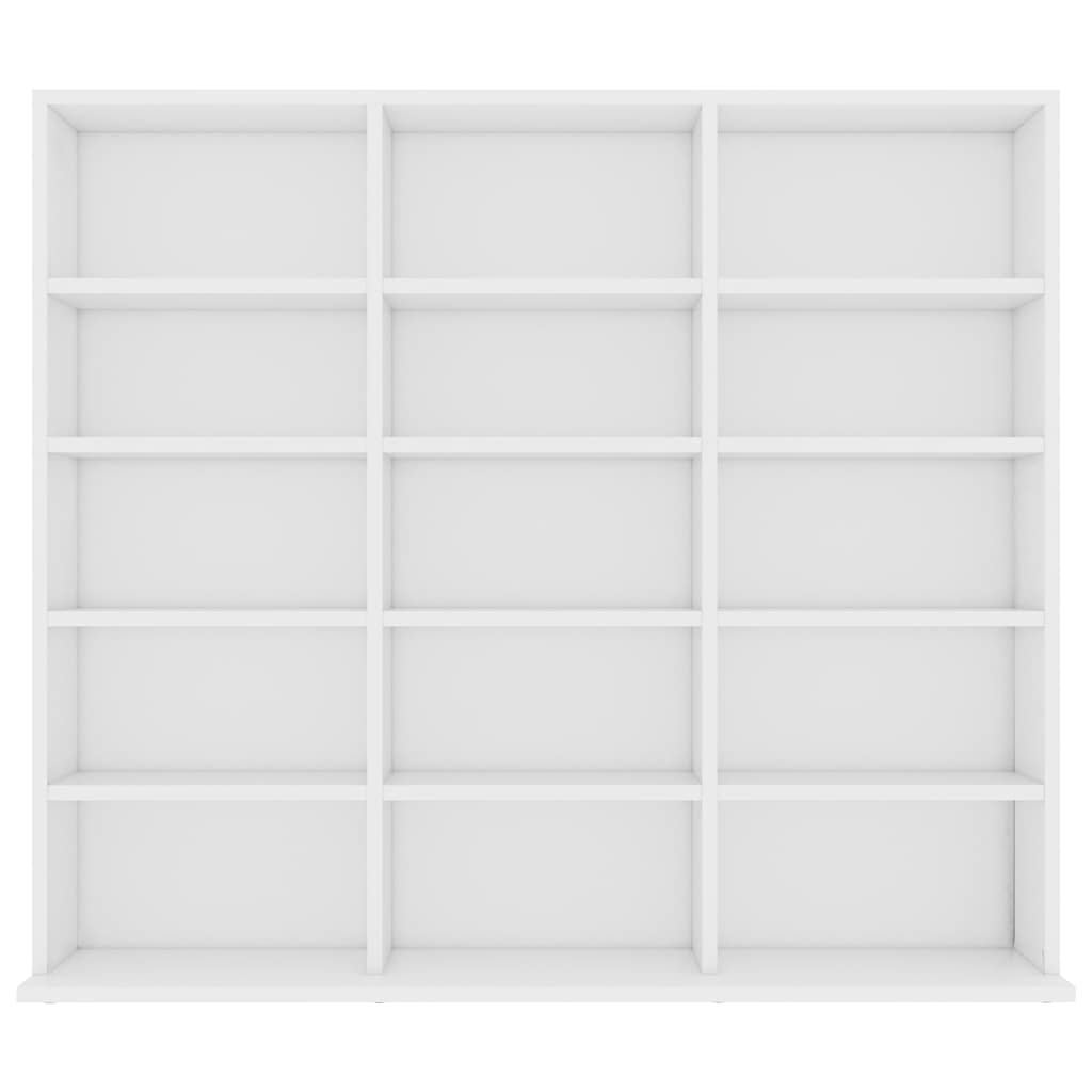 CD Cabinet White 100x23x89.5 cm Engineered Wood
