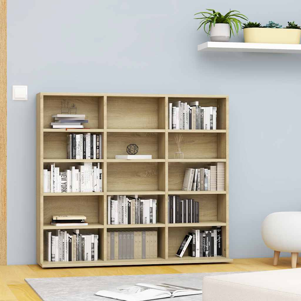 CD Cabinet Sonoma Oak 100x23x89.5 cm Engineered Wood