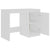 Desk White 100x50x76 cm Engineered Wood