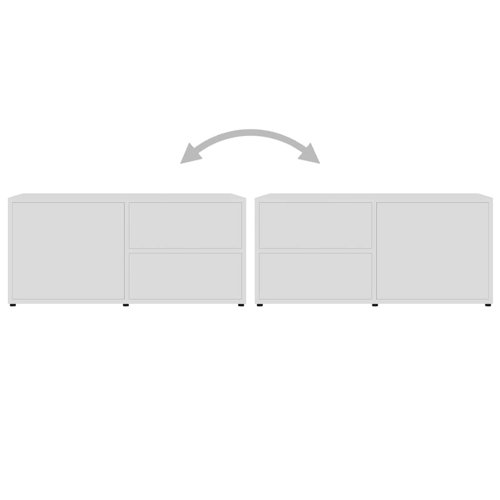 TV Cabinet White 80x34x36 cm Engineered Wood
