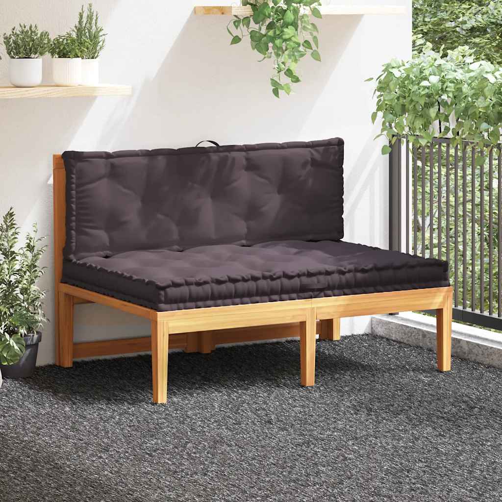 Pallet Floor Cushions 2 pcs Cotton Anthracite